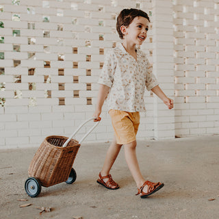 Rattan Luggy – Natural Pull-Along Basket for Kids