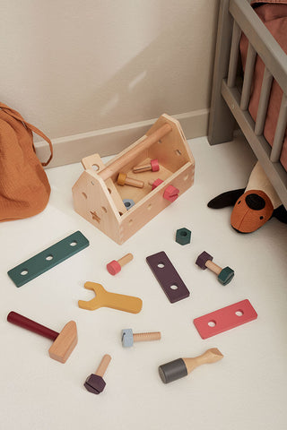 Wooden Tool Box & Tools Set – Mini Carpenter Play Kit