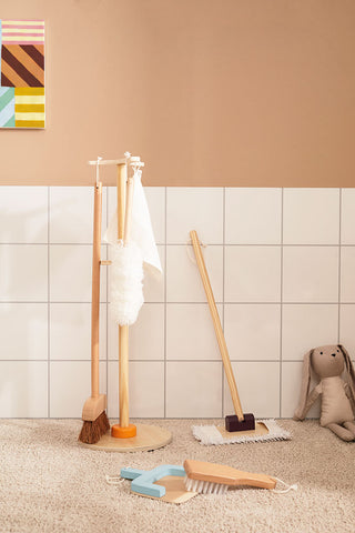 Playroom Cleaning Set – Wooden Pretend Cleaning Kit for Toddlers
