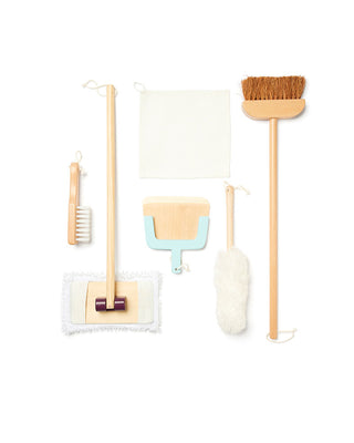Playroom Cleaning Set – Wooden Pretend Cleaning Kit for Toddlers