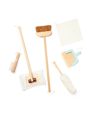 Playroom Cleaning Set – Wooden Pretend Cleaning Kit for Toddlers
