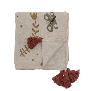 Floral Tassel Throw – Cosy Autumn Nursery & Playroom Blanket