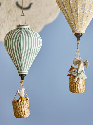 Hot Air Balloon Mobile Green - Nursery Ceiling Decor