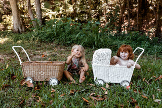 Rattan Strolley – Convertible Pram & Trolley for Dolls or Play