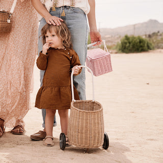 Rattan Luggy – Natural Pull-Along Basket for Kids