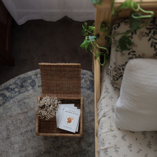 Rattan Petal Storie Stool – Natural Rattan Storage Stool