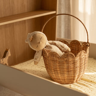 Rattan Tulip Carry Basket – Natural Rattan Toy Storage & Kids Tote