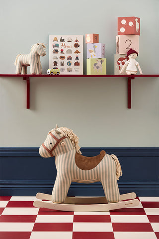 Rocking Horse Sam – Striped Canvas Ride-On Toy for Nurseries
