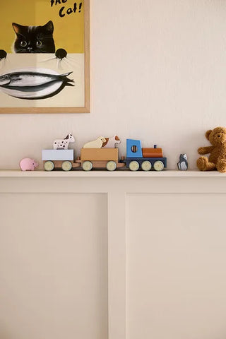 Farm Animal Train – Wooden Toy Animal Train Set