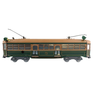 Wind up vintage tin toy tram