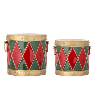 Christmas Drum Metal Storage Boxes