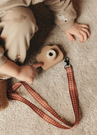 Cam Cam My First (Dual) Digital Camera - Peanut Vintage Squares