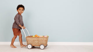 Rattan Strolley – Convertible Pram & Trolley for Dolls or Play