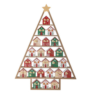 Wooden Tree Advent Calendar Scandinavian Village Bloomingville Calvin